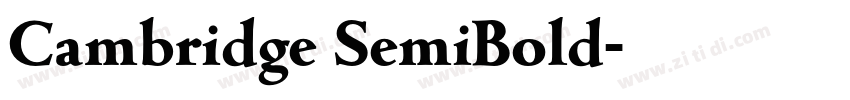 Cambridge SemiBold字体转换